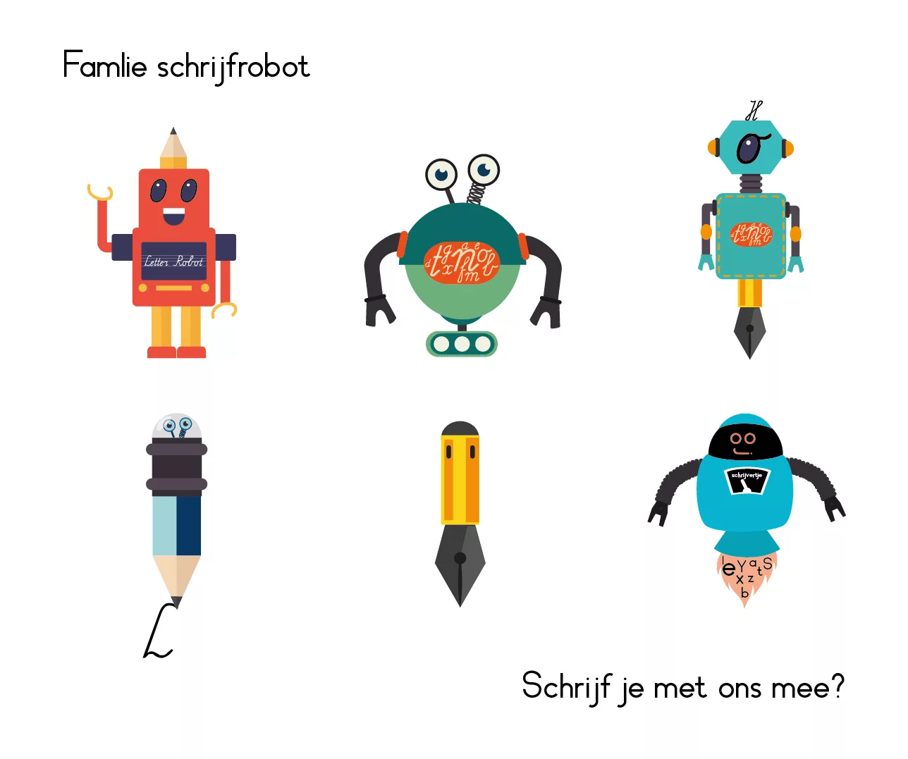 E-Learning - Schrijvende Robots animaties